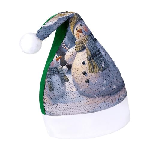 NTVOWPZO Glitzernde Weihnachtsmütze für Erwachsene, Weihnachtsmannmütze, Winter, Schneemann, glänzende Pailletten, Weihnachtsmütze für Weihnachten, Neujahr, Party, Kopfbedeckung NTVOWPZO Glitzernde Weihnachtsmütze für Erwachsene, Weihnachtsmannmütze, Winter, Schneemann, glänzende Pailletten, Weihnachtsmütze für Weihnachten, Neujahr, Party, Kopfbedeckung von NTVOWPZO