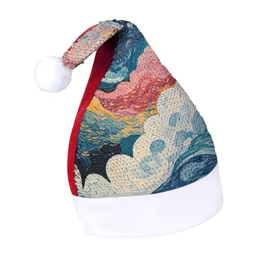 NTVOWPZO Glitzernde Weihnachtsmütze für Erwachsene, Weihnachtsmannmütze, viele Wirbel, glänzende Pailletten, Weihnachtsmütze für Weihnachten, Neujahr, Party, Kopfbedeckung NTVOWPZO Glitzernde Weihnachtsmütze für Erwachsene, Weihnachtsmannmütze, viele Wirbel, glänzende Pailletten, Weihnachtsmütze für Weihnachten, Neujahr, Party, Kopfbedeckung von NTVOWPZO
