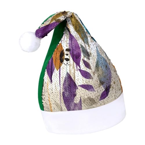 NTVOWPZO Glitzernde Weihnachtsmütze für Erwachsene, farbige Blätter, glänzende Pailletten, Weihnachtsmütze für Weihnachten, Neujahr, Party, Kopfbedeckung NTVOWPZO Glitzernde Weihnachtsmütze für Erwachsene, farbige Blätter, glänzende Pailletten, Weihnachtsmütze für Weihnachten, Neujahr, Party, Kopfbedeckung von NTVOWPZO