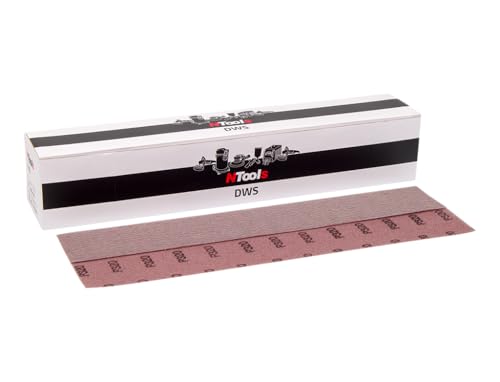 NTools DWS - Netz-Schleifstreifen 70 x 420 mm mit P150 Körnung | 50 Stück Schleifgitter 420mm | Schleifnetz 420mm für Handschleifer mit Absaugung und Handschleifblock von NTools