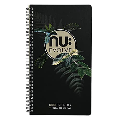 NU Notebooks – Evolve Range – Things to Do Pad – recyceltes Notizbuch – Spiralbindung, Notizbücher für Schreibwaren, professioneller Notizblock, 120 Seiten von NU