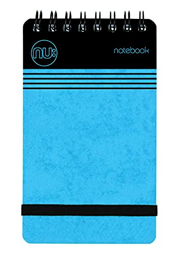 NU: Notizbücher – Craze Cloud Range – A7 blaues Notizbuch – Spiralbindung – Schreibwaren-Notizbücher – linierter Notizblock – 110 Seiten von NU