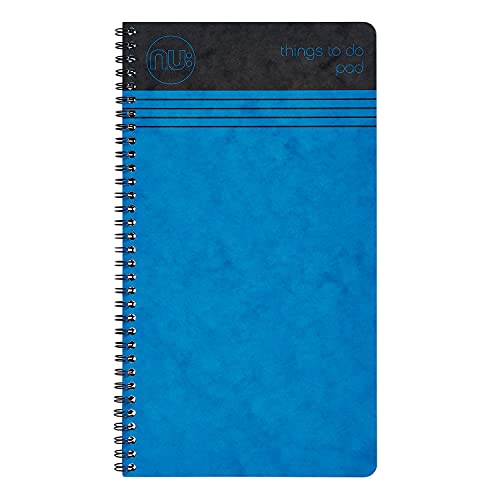 NU Notizbücher – Craze Cloud Range – Things to Do Block – Spiralbindung – Schreibwaren-Notizbücher – linierter Notizblock – Blau – 110 Seiten, 157 x 282 cm von NU