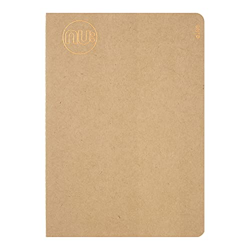 NU Notizbücher – Kraft-Serie – Manila-genähter Rücken A5 Notizbuch – Schreibwaren-Notizbücher – professioneller Notizblock – 80 Seiten, NU003807 von NU