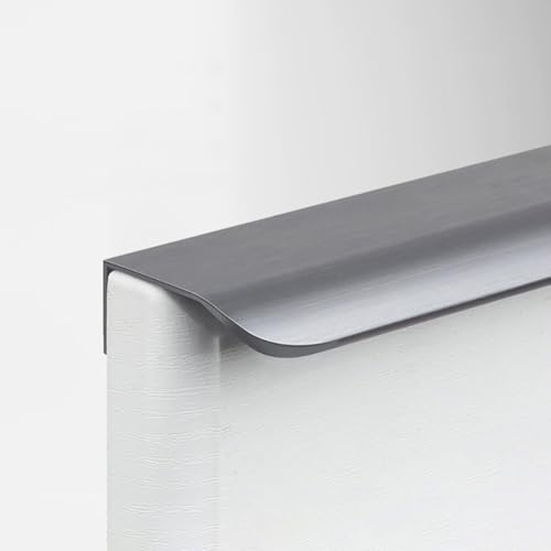 NUACOS Schrankgriff Versteckter Schubladengriff Aluminium Möbelgriffe, Geschwungener Cabinet Handles für Garderobe Kücheng Schrank Schublade,Grau,1200mm NUACOS Schrankgriff Versteckter Schubladengriff Aluminium Möbelgriffe, Geschwungener Cabinet Handles für Garderobe Kücheng Schrank Schublade,Grau,1200mm von NUACOS