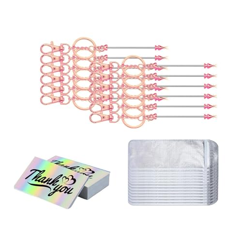 12 Stück Perlen Schlüsselanhänger Handgemachte Perlen Zubehör Schmuckherstellung DIY Schmuck Herstellung Kit für DIY kreative Projekte von NUEAYMS