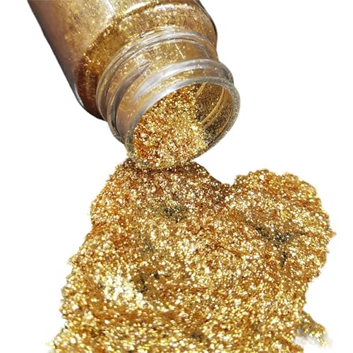 5 cm große Flasche mit feinen Brillanzpigmenten für dekorative Projekte. Stabile funkelnde Effekte. Einfach zu verwendende Materialien. Tragbarer Bastelglitzer von NUEAYMS