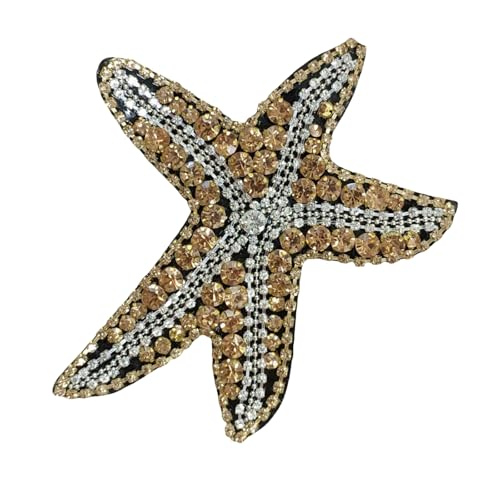 Eleganter bestickter Aufnäher mit Seestern, Strass, Persönlichkeit, Mode, Bank, Material für Kleidung, Taschen und Hüte von NUEAYMS