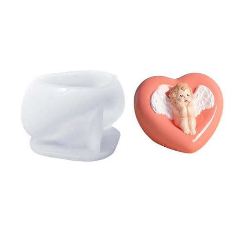 Herzform Mädchen - Elegante Seifenform aus lebensmittelechtem Silikon für Valentinstag, Hochzeit von NUEAYMS