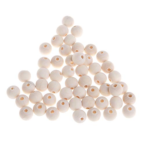 Kauspielzeug für Vögel, natürliche Holzperlen, Papageien, Vögel, Hamster, kleine Haustiere, Kauspielzeug, multifunktionale Dekoration, DIY, Schmuckherstellung, Halskette, Anhänger, Perlen, 50 Stück von NUEAYMS