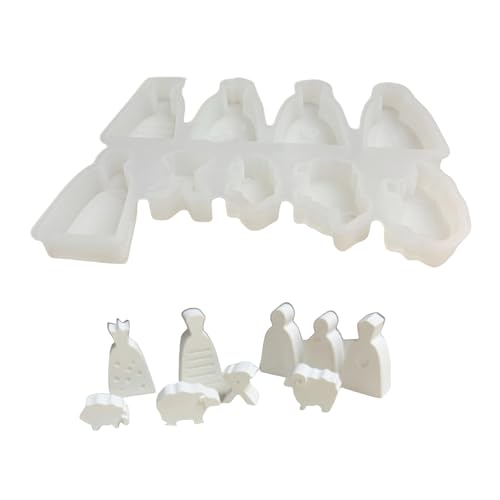 Silikonformen für Weihnachtskrippen, kompaktes Silikon, die Adventsformen für vielseitige Weihnachtsdekorationen, Bastelbedürfnisse Silikonformen für Weihnachtskrippen, kompaktes Silikon, die Adventsformen für vielseitige Weihnachtsdekorationen, Bastelbedürfnisse von NUEAYMS
