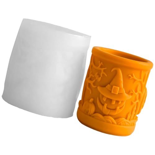 Zylinderförmige Silikonform für Seifenherstellung für Halloween, Schokolade, Halloween-Party, Party Zylinderförmige Silikonform für Seifenherstellung für Halloween, Schokolade, Halloween-Party, Party von NUEAYMS