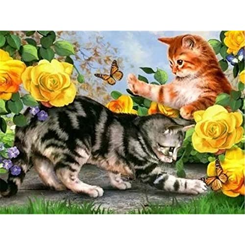 NUISX Reuzstich Stickpackung 11Ct Sticken Set Erwachsene Kreuzstichtierische Katze Diy Stickbilder Vorgedruckt Kreuzstich Für Anfänger Home Decor von NUISX