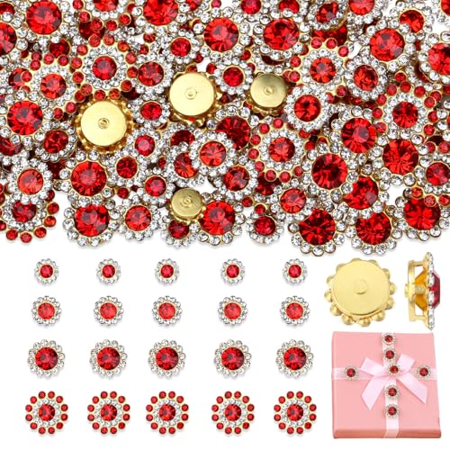 NUKAYIA 200 Stück rote Strasssteine zum Aufnähen, 8 mm, 10 mm, 12 mm, 14 mm, künstliche Glaskristalle, verzauberte Edelsteine zum Basteln, Sonnenblumen-Strasssteine mit flacher Rückseite, rote NUKAYIA 200 Stück rote Strasssteine zum Aufnähen, 8 mm, 10 mm, 12 mm, 14 mm, künstliche Glaskristalle, verzauberte Edelsteine zum Basteln, Sonnenblumen-Strasssteine mit flacher Rückseite, rote von NUKAYAI