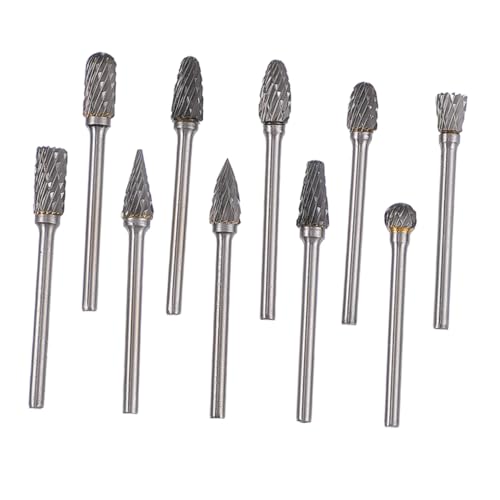 NULYLU 10 Stück Teiliges Hartmetall Fräser für Rotationswerkzeuge Langlebig und Präzise für Holz und Metallbearbeitung Engraving Projekte Jd Blauer Box von NULYLU