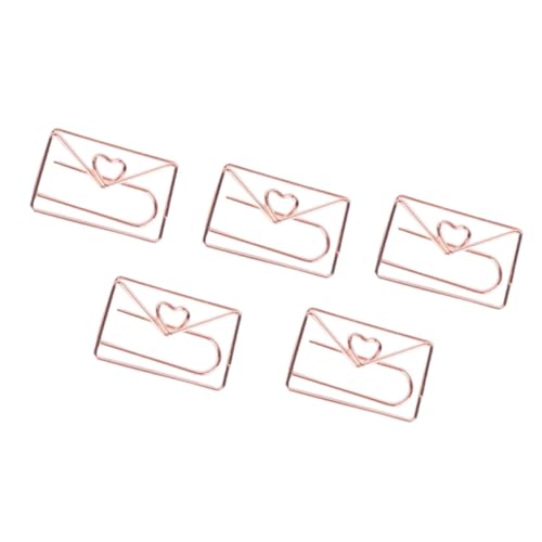 NULYLU 10 Stück Teiliges Metall Büroklammern Herzförmig Rosegold Memo Fotoklammern Lesezeichen Clips für Büro Schule Zuhause Stabile Verformungsfeste Briefklammern zur NULYLU 10 Stück Teiliges Metall Büroklammern Herzförmig Rosegold Memo Fotoklammern Lesezeichen Clips für Büro Schule Zuhause Stabile Verformungsfeste Briefklammern zur von NULYLU