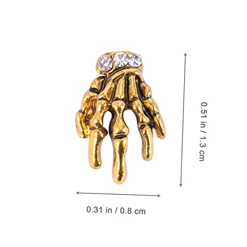 NULYLU 10 Stück Teiliges Nagelzubehör Alloy Skelett Hand Nail Art Decals Langlebig für Maniküre DIY Nageldesign Zubehör für Professionelle und Private Anwendung NULYLU 10 Stück Teiliges Nagelzubehör Alloy Skelett Hand Nail Art Decals Langlebig für Maniküre DIY Nageldesign Zubehör für Professionelle und Private Anwendung von NULYLU