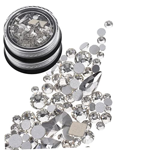 NULYLU 2 Boxen Nagel Diamantschmuck, Nagelkunst, DIY Zubehör, Nagelornamente, Fingernagel Charms, Dekorative Nagel Charms, Nageldekorationen Für Nagelkunst, Juwelen Für Nägel, Nagelkunst von NULYLU
