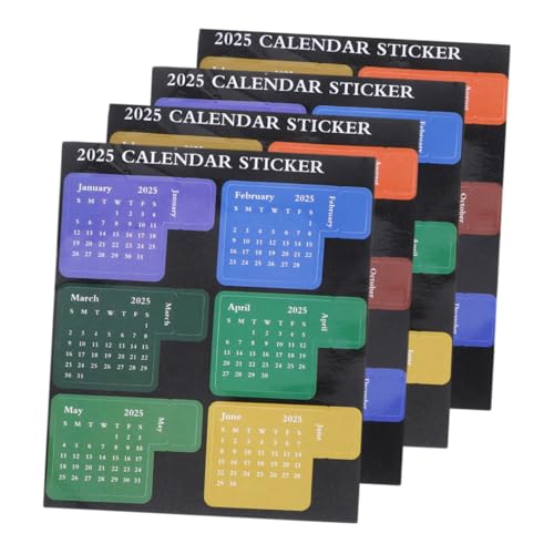NULYLU 2 Satz Planner Sticker Monatskalender Aufkleber Bunte Selbstklebende Haftnotizen Organisationssticker für DIY Planer Notizbücher Familienplaner Einfach Anzubringen von NULYLU