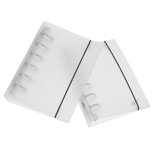 NULYLU 2 Stück Kawaii Ringbuch Binder Transparent Wiederverwendbarer Organizer für Büro Schule Journal Notizbuch Schutzhülle Practical Schreibwaren Office Folder von NULYLU
