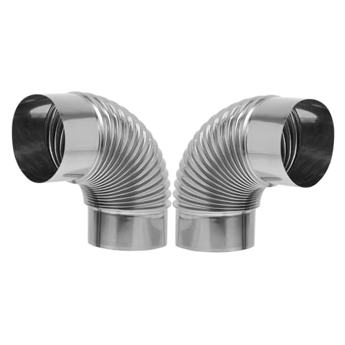 NULYLU 2 Stück Warmwasserbereiter Gasrohr, Ofenrohre, Kaminrohr Für Zeltofen, Edelstahl Lüftungsrohr, Edelstahl Ofenrohr, Winkelstück, Kamin, Ofenrohr, Kaminrohre NULYLU 2 Stück Warmwasserbereiter Gasrohr, Ofenrohre, Kaminrohr Für Zeltofen, Edelstahl Lüftungsrohr, Edelstahl Ofenrohr, Winkelstück, Kamin, Ofenrohr, Kaminrohre von NULYLU