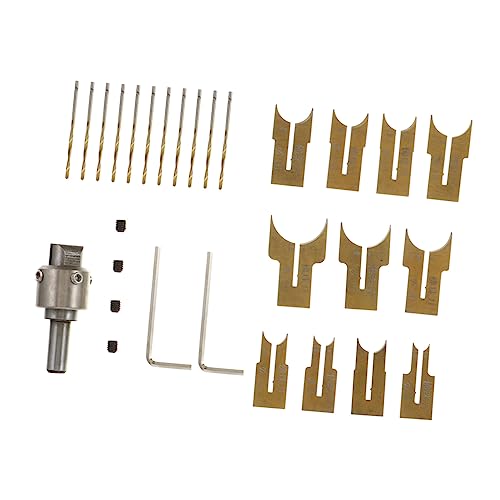 NULYLU 24 Stück Teiliges Holzperlen Bohrer Set Langlebige Stahlfräser für Präzise DIY Schmuckherstellung Holzbearbeitung und Handwerksprojekte für Gleichmäßige Holzringe und Perlen von NULYLU