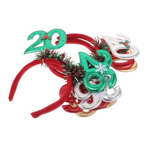 NULYLU 4 Stück Teiliges Year Haarband mit Glitzerndem Schneeflocken Beerendekor Bunte Party-stirnbänder in Rot Gold Grün Silber für Festliche Silvester-feiern und Fotorequisiten von NULYLU