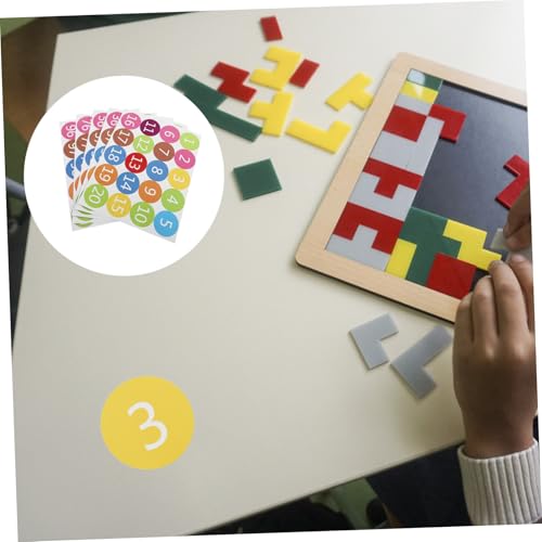 NULYLU 5 Blätter Wasserfeste Selbstklebende Runde Zahlenaufkleber Bunte Klebezahlen für Hausnummern DIY Beschriftung Geschenkdekoration Kreative Zahlenetiketten für Innen und Außen von NULYLU