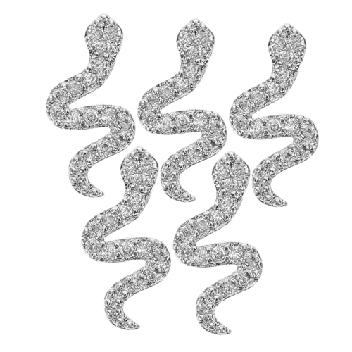NULYLU 5 Stück Schlangen Nagelkunst Schmuck, Legierung, Nagelkunst Charms, Diy, 3D Nagel Charms, Tier Nagel Nieten, Gothic Schlangen Nagelkunst, DIY Nagelkunst Zubehör, Schlangen NULYLU 5 Stück Schlangen Nagelkunst Schmuck, Legierung, Nagelkunst Charms, Diy, 3D Nagel Charms, Tier Nagel Nieten, Gothic Schlangen Nagelkunst, DIY Nagelkunst Zubehör, Schlangen von NULYLU