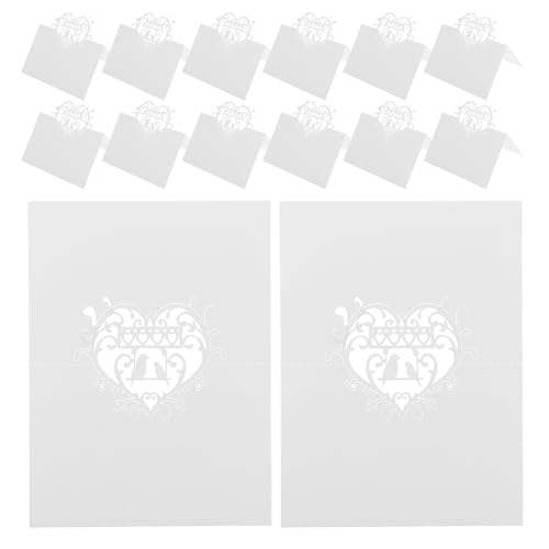 NULYLU 50 Stück Teiliges Love Bird Sitzkarten Leichtem Karton mit Filigranem Hohlschnitt-design für Hochzeiten Partys Formelle Dinner Elegante Praktische Tischkarten für Gäste von NULYLU