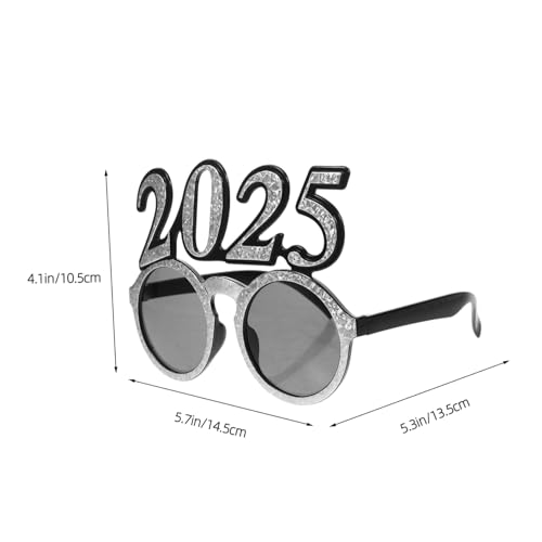 NULYLU Digitale Brille Für Abschlussfeier Trendig Funky 2025 Neujahrsbrille Geformte 2025 Brille LED Partybrille Rahmen 2025 Silvesterbrille Modische Silvesterbrille Lustig von NULYLU