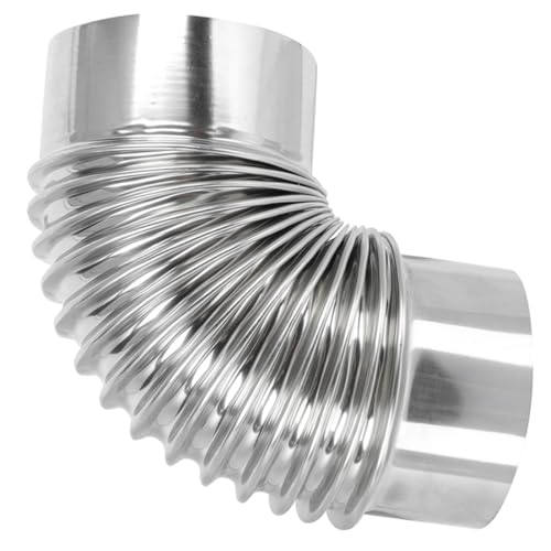 NULYLU Edelstahl Kniestück, Flexibler Auspuff, Ofenkamin, Entlüftungsschläuche, Kaminverlängerung, Küchenkaminschlauch, Rauchbogen, Luftschlauch, Edelstahl Kamin, Metallkamin NULYLU Edelstahl Kniestück, Flexibler Auspuff, Ofenkamin, Entlüftungsschläuche, Kaminverlängerung, Küchenkaminschlauch, Rauchbogen, Luftschlauch, Edelstahl Kamin, Metallkamin von NULYLU