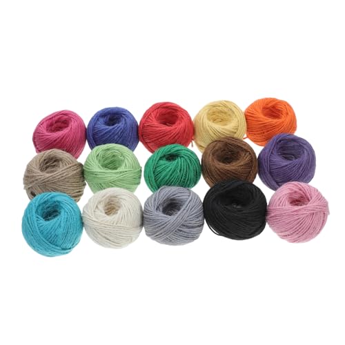 NULYLU Farbiges Hanfseil Aus Jute 15 Stück Bunte Juteschnüre Makramee-garn Für Heimwerker Und Strickprojekte von NULYLU