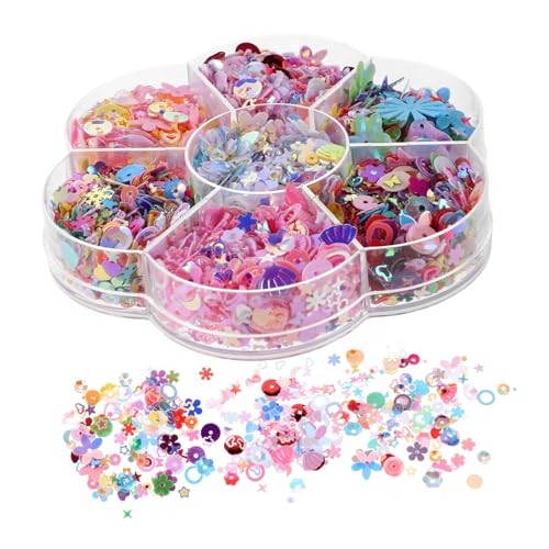 NULYLU Lose Pailletten für Diy Bastelarbeiten Nägel Haarclips und Bekleidungsdekorationen für Partys und Besondere Anlässe NULYLU Lose Pailletten für Diy Bastelarbeiten Nägel Haarclips und Bekleidungsdekorationen für Partys und Besondere Anlässe von NULYLU
