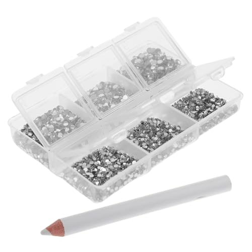 NULYLU Nail Art Strasssteine Ab Rhinestones in Fächer mit Verschiedenen Nageldekorationen für Fingernägel DIY Runde Kristallsteine für Nail Art Zubehör NULYLU Nail Art Strasssteine Ab Rhinestones in Fächer mit Verschiedenen Nageldekorationen für Fingernägel DIY Runde Kristallsteine für Nail Art Zubehör von NULYLU