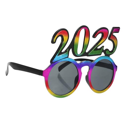 NULYLU Neujahrs-digitalbrille aus Pc Material Leichte Kompakte Partybrille mit Bunter Lustiger Zahlenoptik als Fotorequisite für Sowie Abschlussfeiern von NULYLU