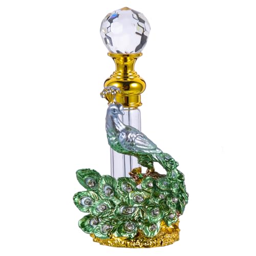 NULYLU Retro Parfümflasche Glas Nachfüllbar Korrosionsbeständig Vielseitig für Ätherische Öle Duftöle und Parfüm Stilvolles Design Perfume Storage Bottle für Desktop Dekoration von NULYLU