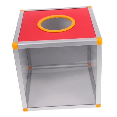 NULYLU Rote Raffle Ticket Box mit Schlitz und Klarem Fenster Große Aufbewahrungsbox für Lose Spenden Wahlurnen Partyspiel Zubehör für Büro und Veranstaltungen von NULYLU