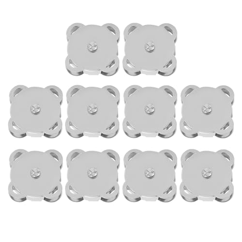 10-teiliges Metall Magnet Schnallen Druckknöpfe DIY Bekleidung Tasche Zubehör für Zuhause Reparatur, Kleidungsladen Backup in Bronze, Hellweiß 10-teiliges Metall Magnet Schnallen Druckknöpfe DIY Bekleidung Tasche Zubehör für Zuhause Reparatur, Kleidungsladen Backup in Bronze, Hellweiß von NUMNBE