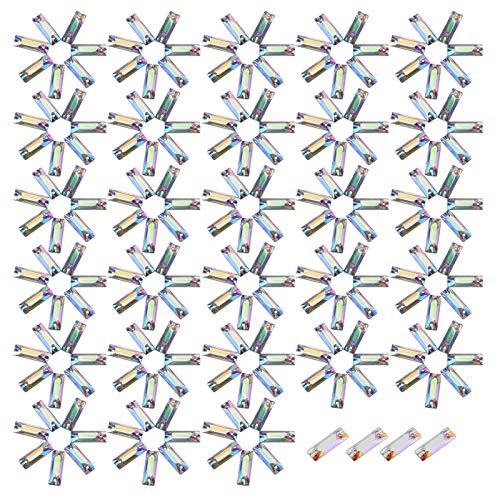 200pcs/pack Flatback Resin Crystal Handwerk Zubehör Mit Loch - Schmuckherstellung, Nähen, Basteln von NUMNBE