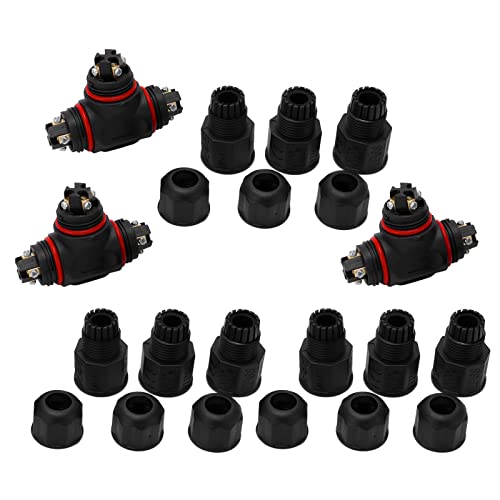 3 Wege Kabelverbinder, 4 - adrige Verteilerdose, 3 Stück, IP68 Wasserdicht, Outdoor Stromkabel Verbinder - Silikon Abdichtung, Beschichtete Klemmen, Für Garten und Außenbeleucht 3 Wege Kabelverbinder, 4 - adrige Verteilerdose, 3 Stück, IP68 Wasserdicht, Outdoor Stromkabel Verbinder - Silikon Abdichtung, Beschichtete Klemmen, Für Garten und Außenbeleucht von NUMNBE