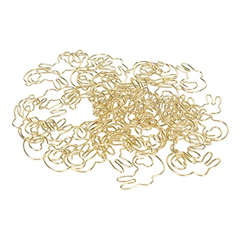 Golden Büroklammern Herz & Briefklammern Gold, langlebig & faltbar, 1MM Drahtstärke, kreatives Design, ideal für Büro, Schule & Dokumentenmarkierung von NUMNBE
