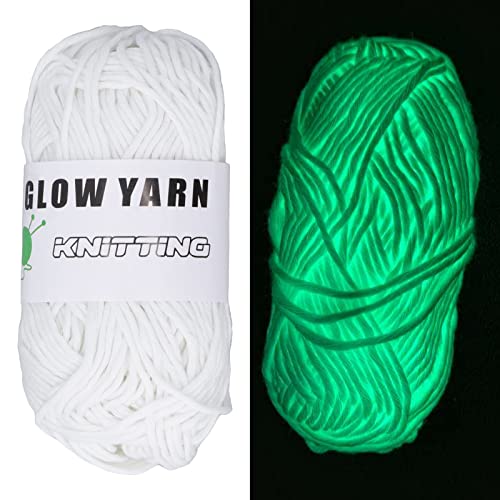 Leuchtend klobiges Garn DIY Polyester Gewebe Glühleuchten Strickgarn für Teppichpullover Hut 164ft (Color 1) von NUMNBE