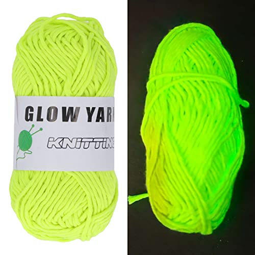 Leuchtend klobiges Garn DIY Polyester Gewebe Glühleuchten Strickgarn für Teppichpullover Hut 164ft (Color 3) von NUMNBE