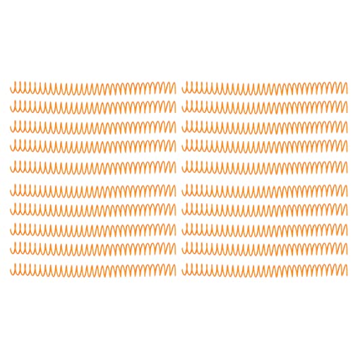 Plastische Spiralbindungsspulen Langlebige Langlebensbindungsmethode 20pcs 19mm 30 Löcher Spiralen A4 A5 Notebook (Orange) von NUMNBE
