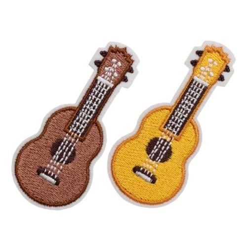 NUOBESTY Patch-set – 2 Stück Ukulele-gitarren-patches Für Kleidung Aufnähbare Stickpatches von NUOBESTY