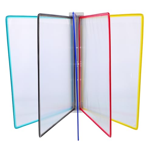 An Der Wand Montierter A4-ordnerhalter, 5-seitiger Flip-dokumentenständer, Zeitschriften-wanddisplay-organizerhalter Für Büro, Klassenzimmer, Öffentliche Räume von NUOBESTY