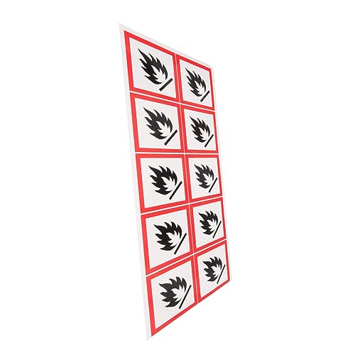 NUOBESTY 1blatt Brennbare Flüssigkeiten Aufkleber Selbstklebendes Warnschild Für Gefahrstoffe Langlebig Und Einfach Zu Installieren Caution Liquid Sign von NUOBESTY
