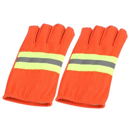 NUOBESTY 1 Paar Flammhemmende hitzebeständige Handschuhe Wärmesichere Handschuhe Sicherheitshandschuhe schnittfeste Handschuhe Rettungsschutzhandschuhe Lagerfeuer-Handschuhe Baumwollgarn von NUOBESTY