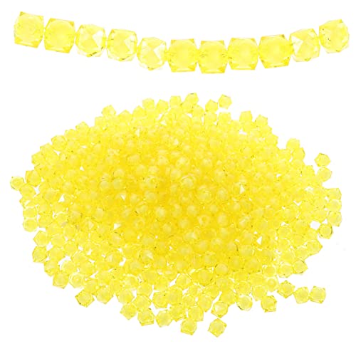 NUOBESTY 1 Packung Acrylperlen für Diy Armbänder Geometrische Schmuckperlen Lose Spacer Beads für Handgemachte Armbänder und Haarschmuck Packung Lemon von NUOBESTY